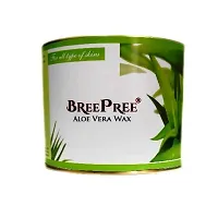BREEPREE Full Body Hair Removal Waxing Kit Combo- Aloe Vera Wax (600 g) Tin Can + Non-Woven Brown Waxing Strips (30) + Wax Applicator Knife and Anti Crack Foot Silicon Heel Socks-thumb2