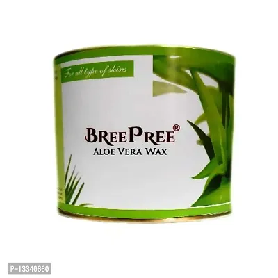 BREEPREE Full Body Hair Removal Waxing Kit Combo- Aloe Vera Wax (600 g) Tin Can + Non-Woven Brown Waxing Strips (30) + Wax Applicator Knife and Anti Crack Foot Silicon Heel Socks-thumb3