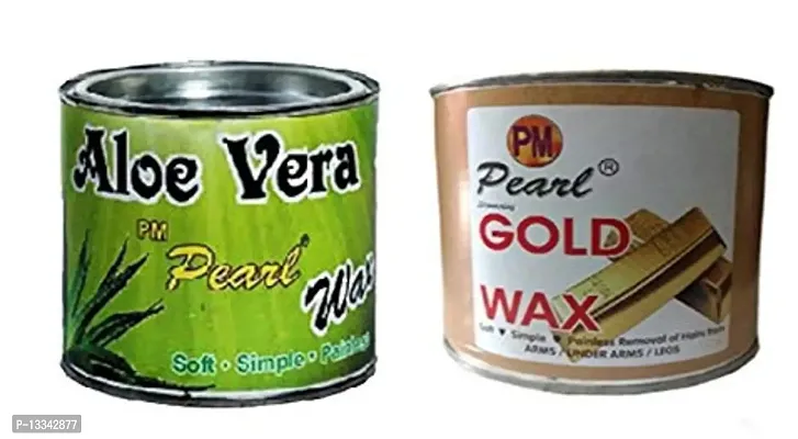 PMPEARL Wax Combo -Aloe Vera Wax (600 gm) + Gold Wax (600 gm)