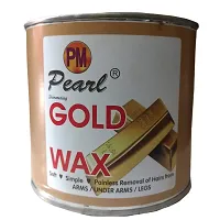 PMPEARL Waxing Kit/Wax Kit Combo Includes (GOLD Wax + Wax Strips + Wax Spatula)-thumb1