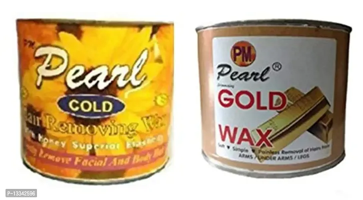 PMPEARL Wax Combo -Gold Wax (600 gm) + Cold Wax (600 gm)-thumb0
