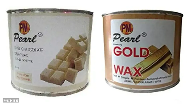 PMPEARL Wax Combo -White Chocolate Wax (600 gm) + Gold Wax (600 gm)