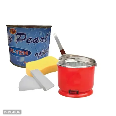 PMPEARL Waxing Kit/Wax Kit Combo Kit Includes (Wax Heater + Wax + Wax Strips + Wax Knife + Sponge) (D-Tan)-thumb0