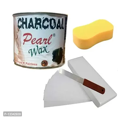 PMPEARL Waxing Kit Combo (Charcoal Wax (600 gm) + Wax Strips (30) + Spatula + Sponge)