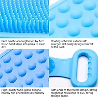 BREEPREE 2 Pcs Combo Silicone Body Back Scrubber, Double Side Bathing Brush For Skin Deep Cleaning Massage, Dead Skin Removal Exfoliating Belt For Shower, Easy To Clean,body Brush For Bathing-thumb1