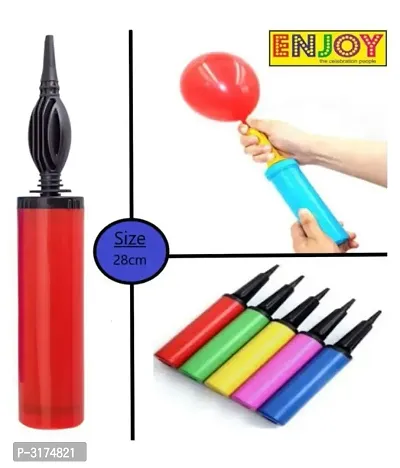 Enjoy Handy Air Balloon Pump for Balloons, Foil Balloons and Inflatable Toys Party Accessory (Set of 1, Size 27cm, Multicolor)