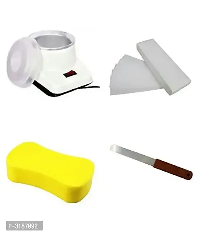 Waxing Kit/Wax Kit Combo(Wax Heater with Wax Stripes and Applicator  Sponge)