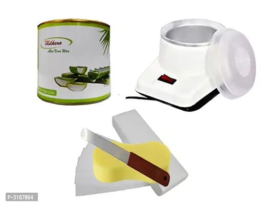 Aloe Vera+Strips(50)+Sponge+Waxing Heater +Applicator  Waxing Kit 600 gm