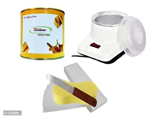 Gold Wax+Strips+Sponge+Applicator and Heater Waxing Kit 600 gm