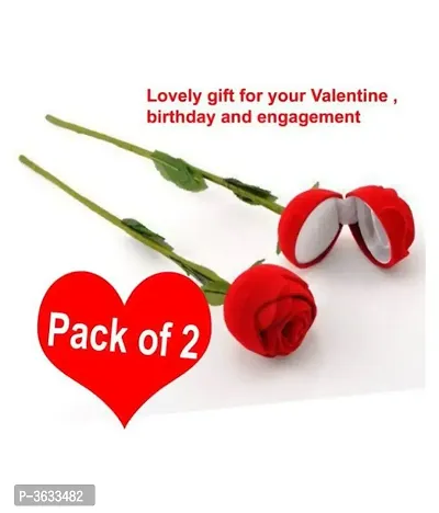 Velvet Red Rose Jewellery Ring Box(Birthday,Engagement)2box,Red Rose Ring-thumb0