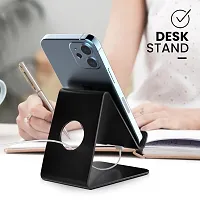 PVX1 Mobile Phone Stand | Perfect for Desk or Table to Watch Movies, Read etc | Wide Compatibility | Anti-Skid Rubber Protection | Ideal for iPhone, iPad, and Smartphones (Black)-thumb3