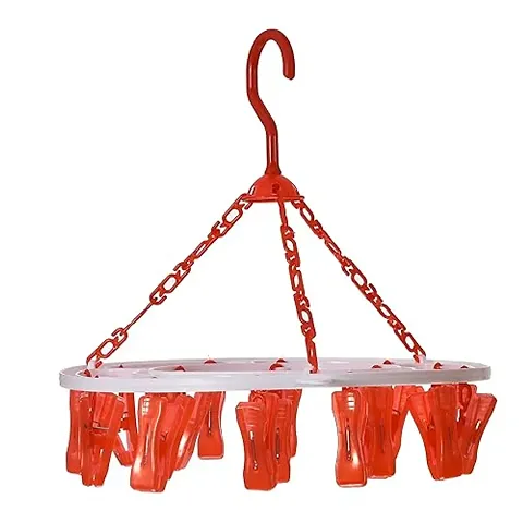 Stri Multipurpose Foldable Cloth Hangers For Drying Clothes With Clips For Adults/Childrens