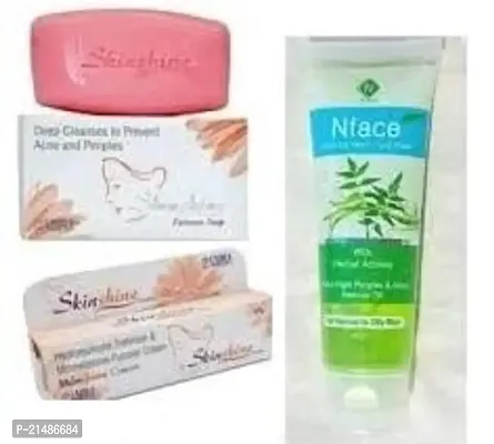 skin shine face cream and soap neem facewash 70g