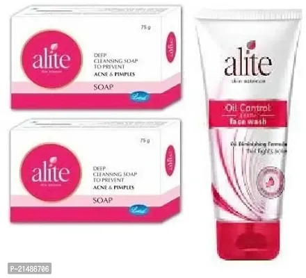 alite acne soap 2 pc and alite oil control facewash 70g