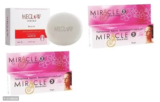 MEGLOW SOAP AND MIRCLA FACE CREAM 2 PC-thumb0