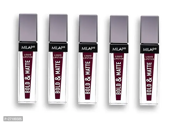 MILAP BOLD  MATTE LIQUID LIPSTICK PACK OF 5