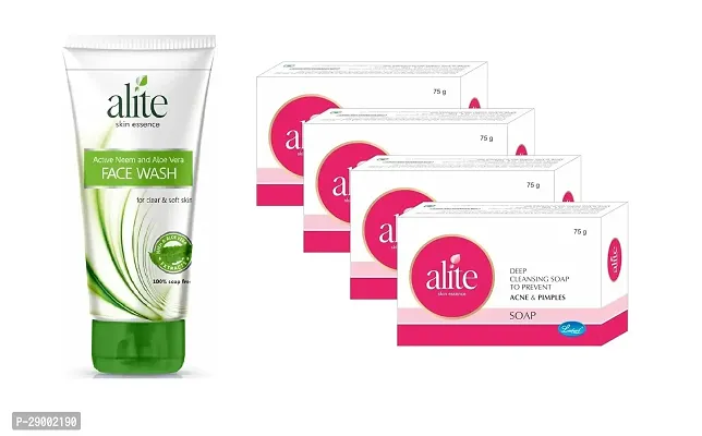 alite neem facewash and alite soap 4 pc