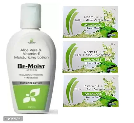 Be moist lotion 200nl and melacare neem soap 3pc