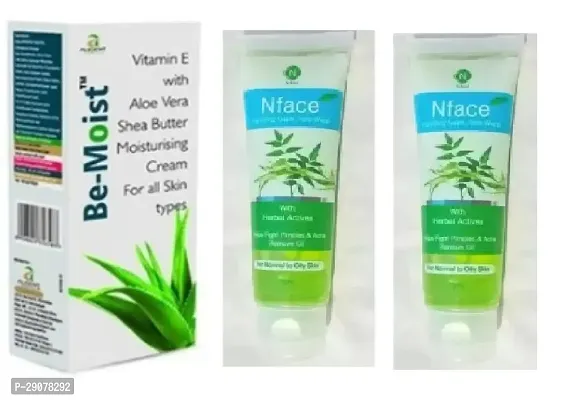 Be moist cream 60g and n face neem facewash 2 pc