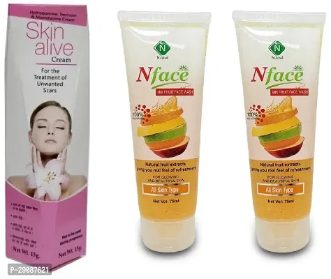 Skin alive face cream 15g and n face fruit facewash 2 pc