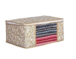 Storage Cover Pack of 8 with Transparent Window and Zipper Closure Garment Cover Saree Cover Box Cover-thumb1