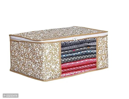 Warderobe Organizer Saree Cover Pack of 8 with Transparent Window and ZIpper Closure Storage Box Bag-thumb4