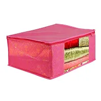 Annora International Saree Covers With Zip, Storage Organizer/Storage Box For Clothes With Transparent Window/Cloth Storage Box/Saree Covers For Storage/Cloth Organiser For Wardrobe (Pack Of 5)-thumb3