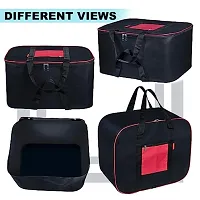 Pack of 3 Non Woven Black Jumbo Bag Underbed Storage Bag with small Pocket-thumb4
