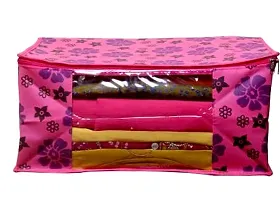 Garment Cover Pack of 8 Saree Cover with Zipper Closure Storage Box Warderobe Organizer with Transparent Window-thumb2