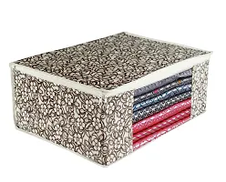 Annora International Saree Covers With Zip, Storage Organizer / Storage Box For Clothes With Transparent Window / Cloth Storage Box / Saree Cover ( Pack Of 3)-thumb3