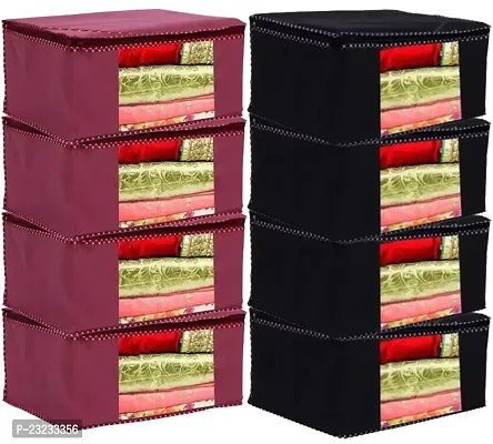 ANNORA INTERNATIONAL, Cloth Cover with Zipper Clouser/Combo of 8 pcs(Black Solid Cover and Solid Maroon Cover)