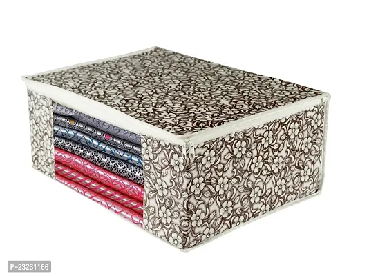 Annora International Saree Covers With Zip, Storage Organizer / Storage Box For Clothes With Transparent Window / Cloth Storage Box / Saree Covers For Storage /Cloth Organiser For Wardrobe (Pack Of 6)-thumb5