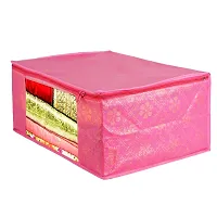 Annora International Saree Covers With Zip, Storage Organizer/Storage Box For Clothes With Transparent Window/Cloth Storage Box/Saree Covers For Storage/Cloth Organiser For Wardrobe (Pack Of 5)-thumb4