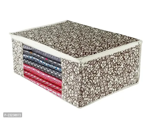 Annora International Saree Covers With Zip, Storage Organizer / Storage Box For Clothes With Transparent Window / Cloth Storage Box / Saree Cover ( Pack Of 3)-thumb5