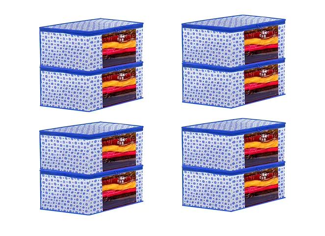 Stylish PU Printed Cloth Organizer - Pack of 8