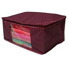 Saree cover 12 Piece Non Woven Fabric Saree Cover Set with Transparent Window, Extra Large wardrobe organizer Set of 12 Cloth Cover/ Storage box/ cloth pouch-thumb2