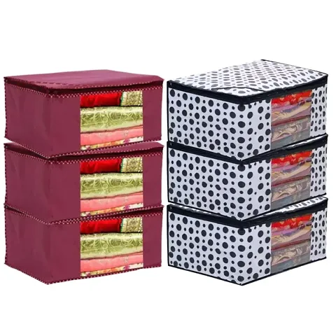 Set of 6- Printed Saree Covers