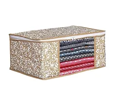 Saree cover 6 Piece Non Woven Fabric Saree Cover Set with Transparent Window, Extra Large wardrobe organizer Set of 6 Cloth Cover/ Storage box/ cloth pouch-thumb1