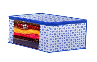 Saree Cover 6 Piece Non Woven Fabric Saree Cover Set With Transparent Window Extra Large Wardrobe Organizer Set Of 6 Cloth Cover Storage Box Cloth Pouch-thumb2