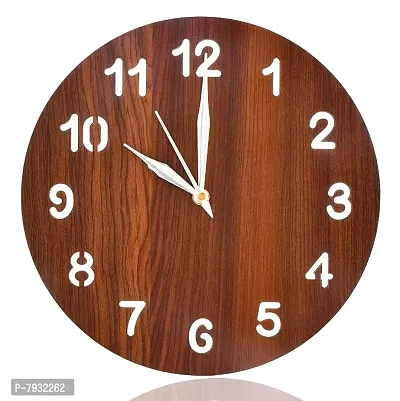 Wooden Analog Wall Clock for Home Living Room Bed Room Office Kids Room Home Decor.-thumb0
