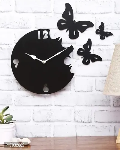 Wooden Analog Wall Clock for Home Living Room Bed Room Office Kids Room, Antique Ticking Movement Wall Clock for Home Decor.-thumb0