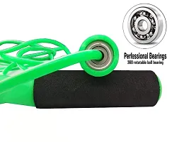 Octane Green adjustable Ball Bearing Skipping Rope (Green,Length: 275 cm)-thumb2