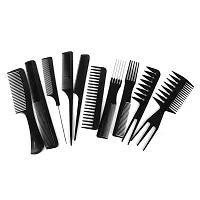 KHUSHI Professional mini hair paddle brush AND Professional Hair Combs Salon Comb Set 10 Piece (Black)-thumb2