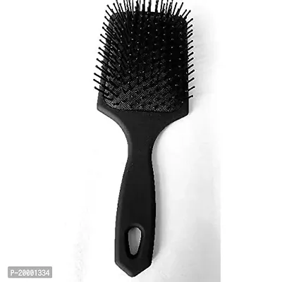 KHUSHI Cushion Paddle Hair Brush Large Square Air Cushion Paddle Brush with Ball Tip Bristles - Black Paddle Brush for Men and Women, Wet or Dry, Long, Thick, or Curly Hair