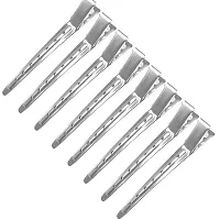 KHUSHI Professional Steel Silver Section Hair Clips for Hair Styling for Salon and Parlous, Women Metallic Use - Set of 12 Pieces-thumb3