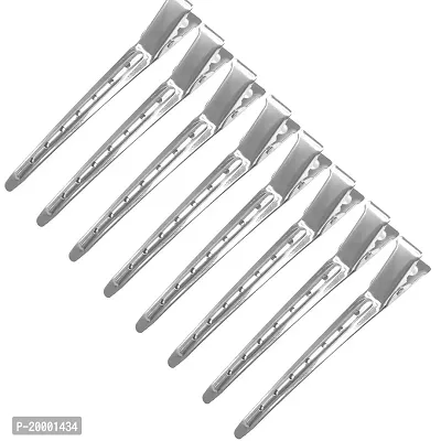 KHUSHI Professional Steel Silver Section Hair Clips for Hair Styling for Salon and Parlous, Women Metallic Use - Set of 12 Pieces-thumb4