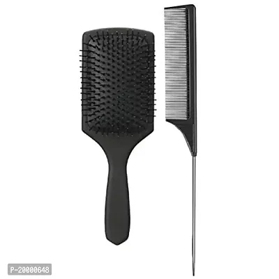 KHUSHI Large wide paddle brush with tail comb-thumb0