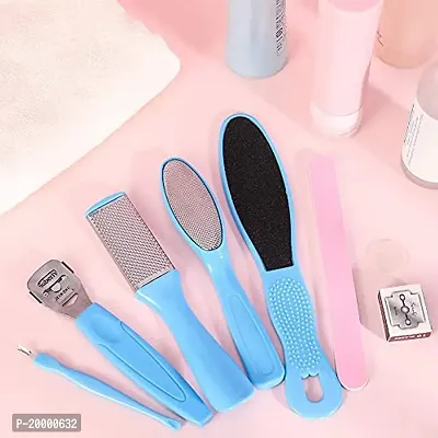 KHUSHI Pedicure Tools for Feet - 8 in 1 Pedicure Kit | Foot Scrubber for Dead Skin, Callus Remover, Foot Scraper, Foot File, Pitchfork, Filer for Nail Repair - 1 Set-thumb3