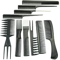 KHUSHI Professional mini hair paddle brush AND Professional Hair Combs Salon Comb Set 10 Piece (Black)-thumb3