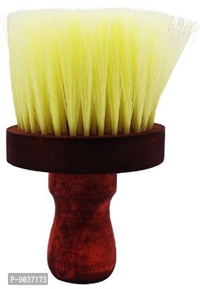1 Neck Duster Brush Soft Neck Cleaning Brush Professional Barber Natural nylon Wooden-thumb0